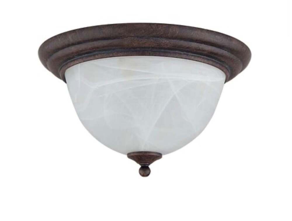 Portfolio Indoor Ceiling Fixture Item 170556 Rustic Brown Alabaster Glass